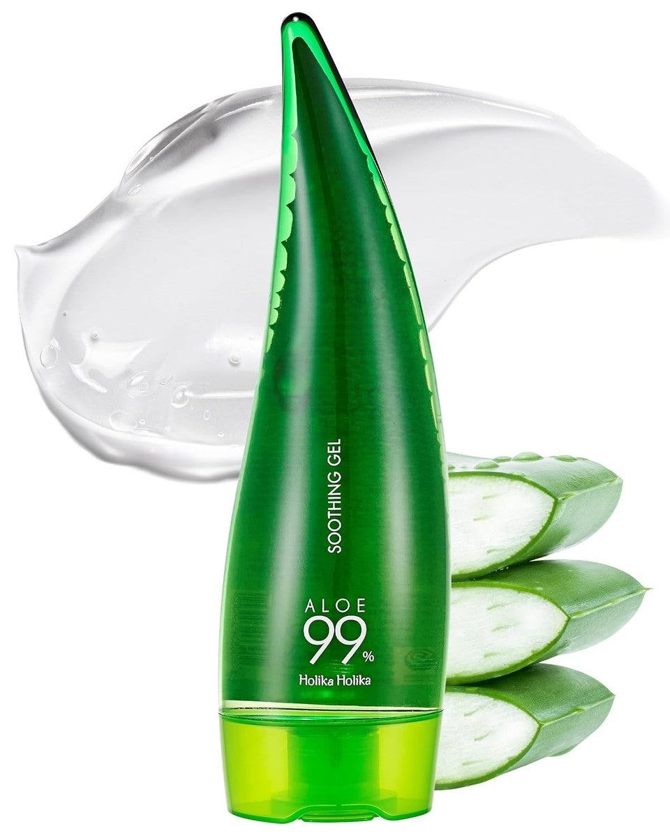 Aloe 99% Soothing Gel, 8.5 Ounce, 250ml - No Sticky 99% Aloe Vera Sunburn Relief