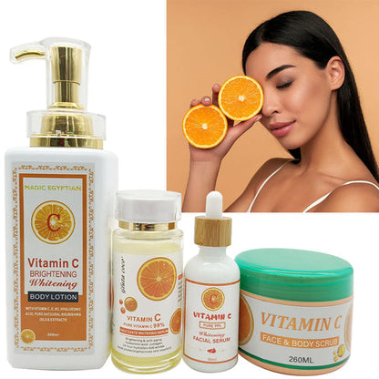 The Fair &amp; Lovely Vitamin C Whitening Skin Care Set with Vitamin C &amp; Collagen Making Your Skin Keep Moisturizing &amp;Firming &amp;Soft.