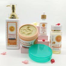 The Fair &amp; Lovely Vitamin C Whitening Skin Care Set with Vitamin C &amp; Collagen Making Your Skin Keep Moisturizing &amp;Firming &amp;Soft.