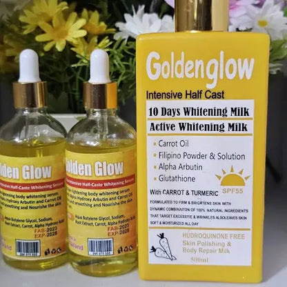 💯 Original Golden GLOW  Half-C BODY lotion With Carrot &amp; TUMERIC 500ml X 1