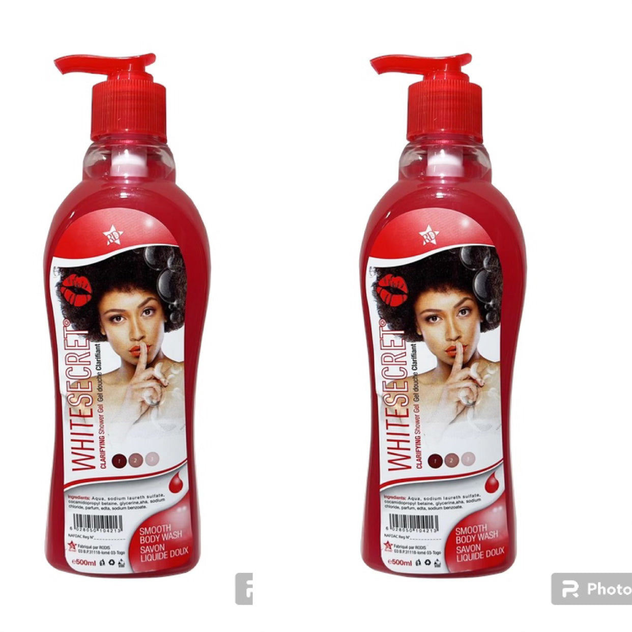 White Secret Lightening Dark Sot Remover Shower Gel 500ml (2 PACK) = 1000ML
