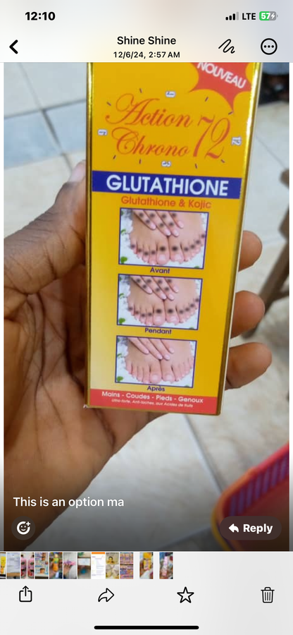 Action Chrono 72 Hrs Glutathione &amp; Kojic Acid 60ml