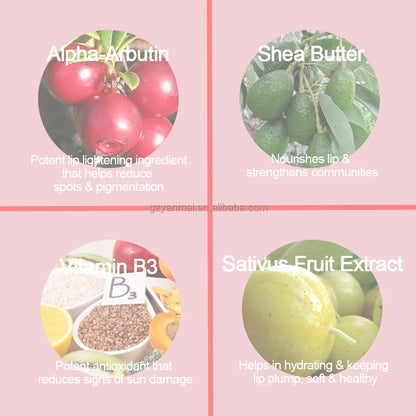 7 Days Rose Pink Lips Balm &amp; LIghtening Sugar Scrub-2 pieces - Kismet Beauty Brands