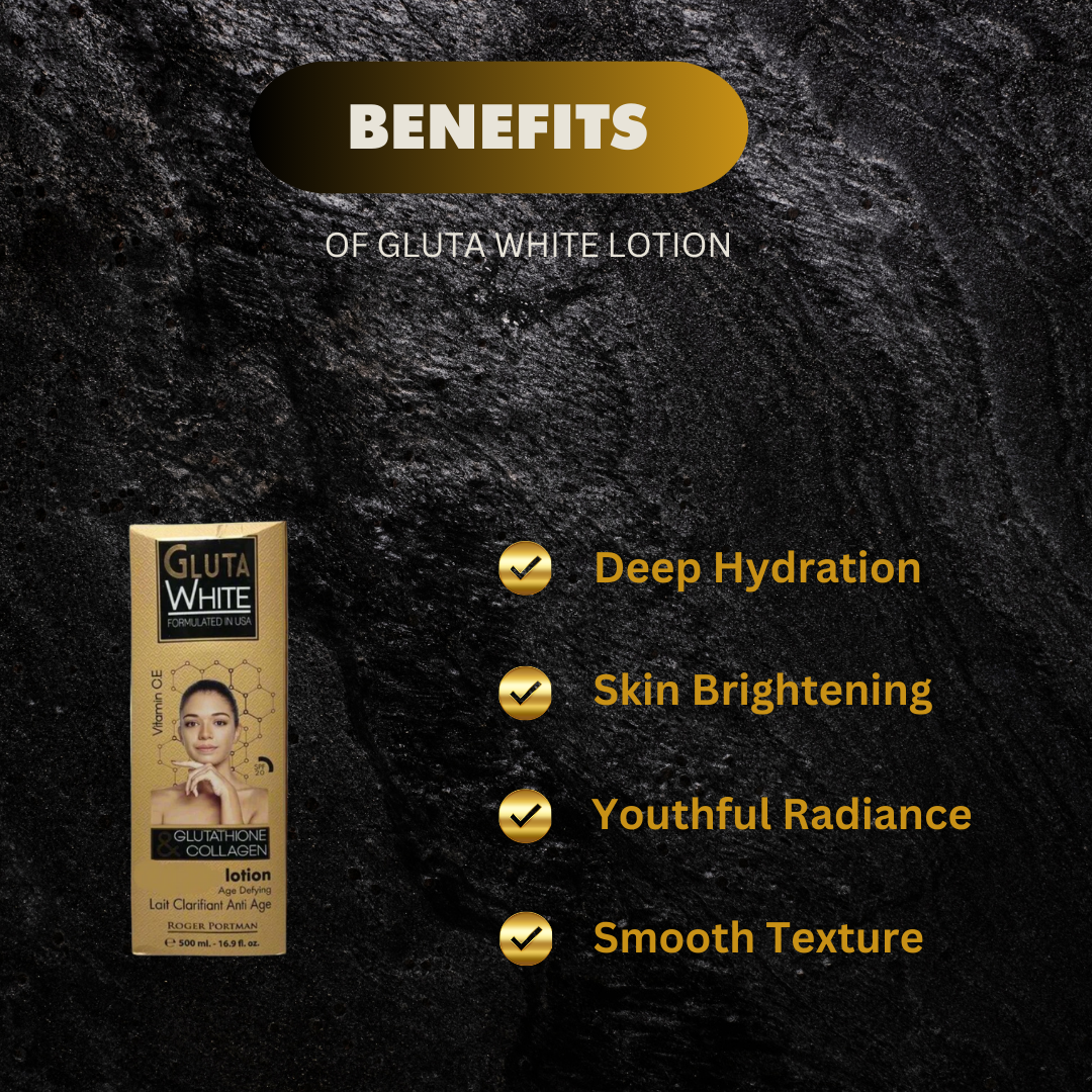 Gluta White Glutathione & Collagen Whitening Lotion 16.9floz - Kismet Beauty Brands