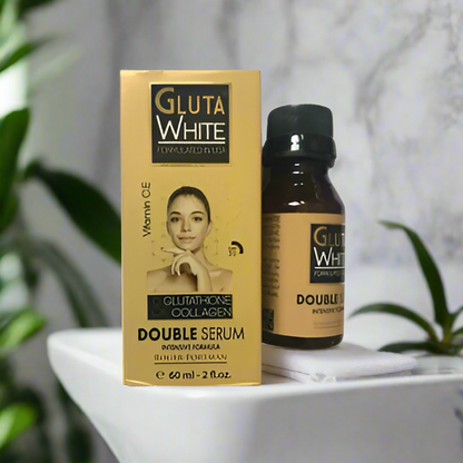 Gluta White Double Whitening Serum Gutathione &amp; Collagen Actives 60ml Bottle - Kismet Beauty Brands