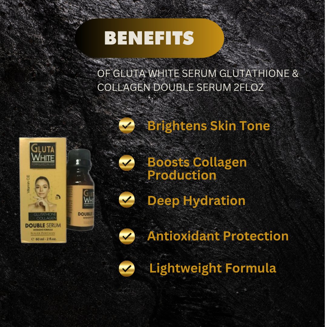 Gluta White Double Whitening Serum Gutathione & Collagen Actives 60ml