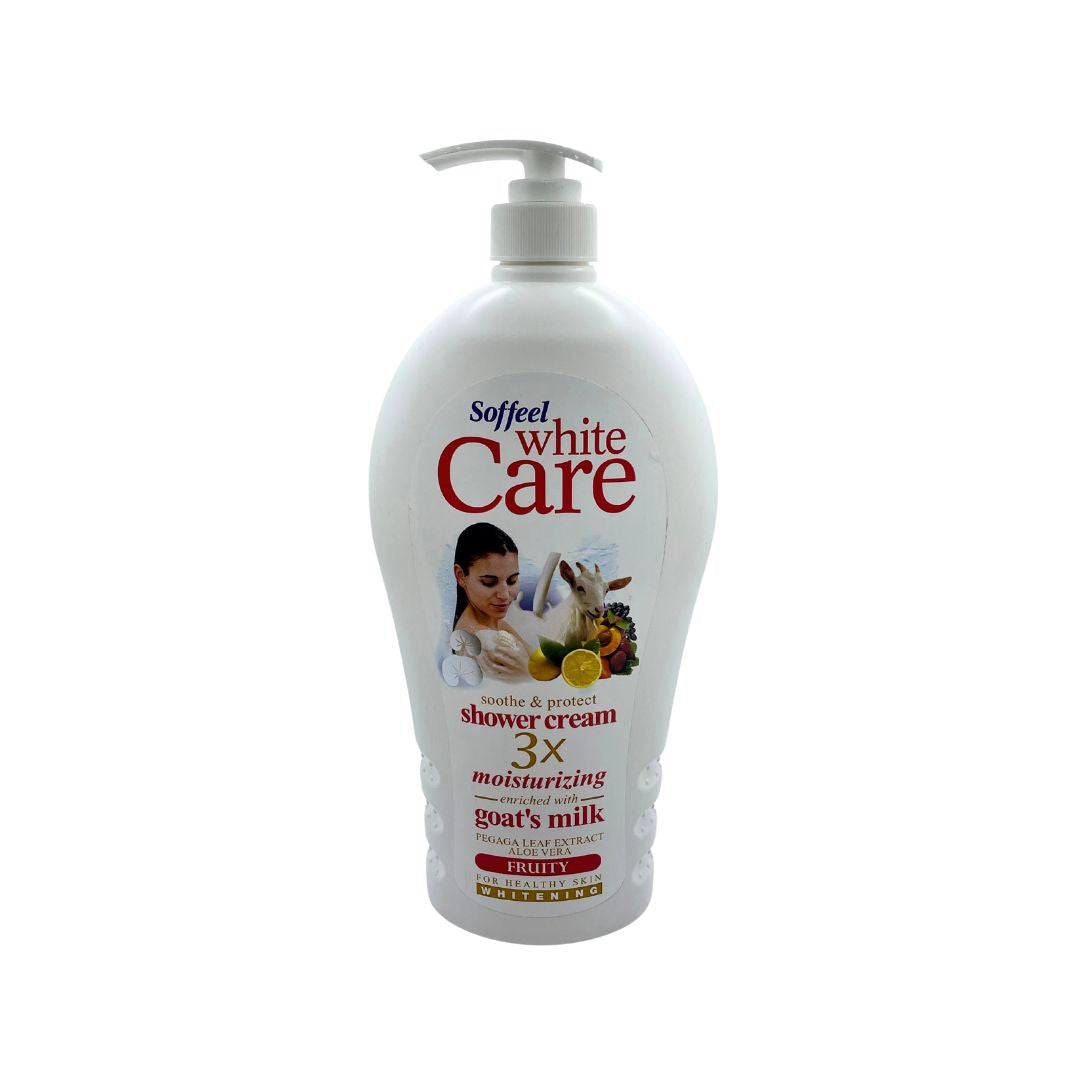 SOFFEEL WHITE CARE SOOTHE &amp; PROTECT SHOWER CREAM GOAT&