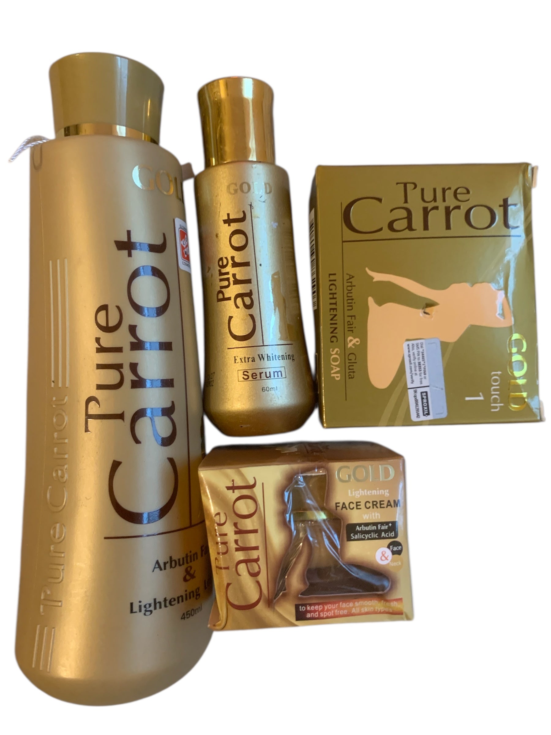 Pure Carrot Gold Even Toned Lotion – 4-Piece Set