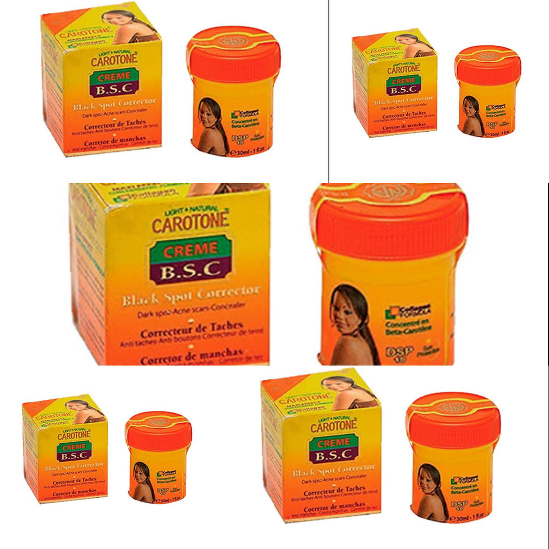 CARO TONE Dark Spot Corrector Cream with Vitamins C &amp; E for Even-Tone Care (Face, Knees, Neck, Elbows) X10 PCS