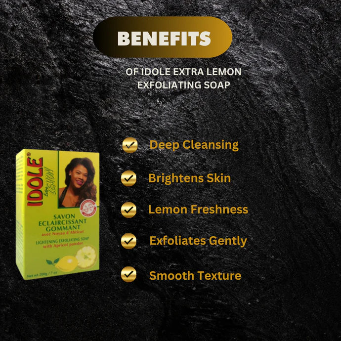 Idole Extra Lemon Soap Skin Face Body 80g BARS (3 Pack).