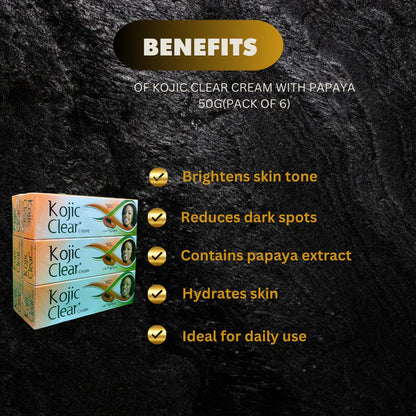 Authentic Kojic Clear Papaya Cream Natural (3 PACK)
