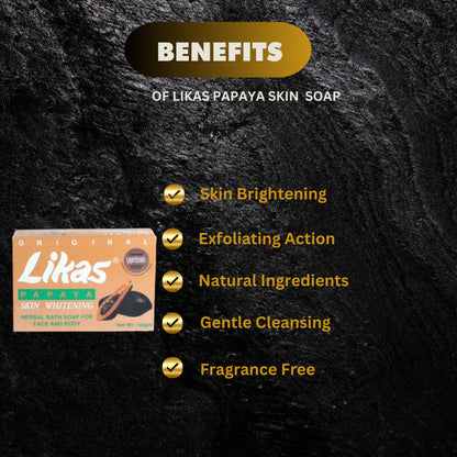Likas Papaya Skin Whitening soap 4.5 oz / 135 gr