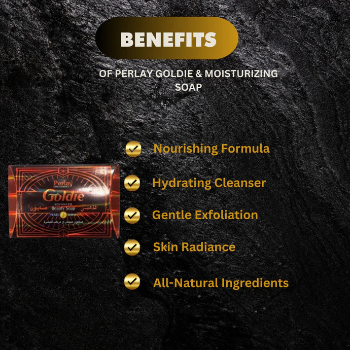 Perlay Goldie Whitening &amp; Moisturizing Soap 100gm