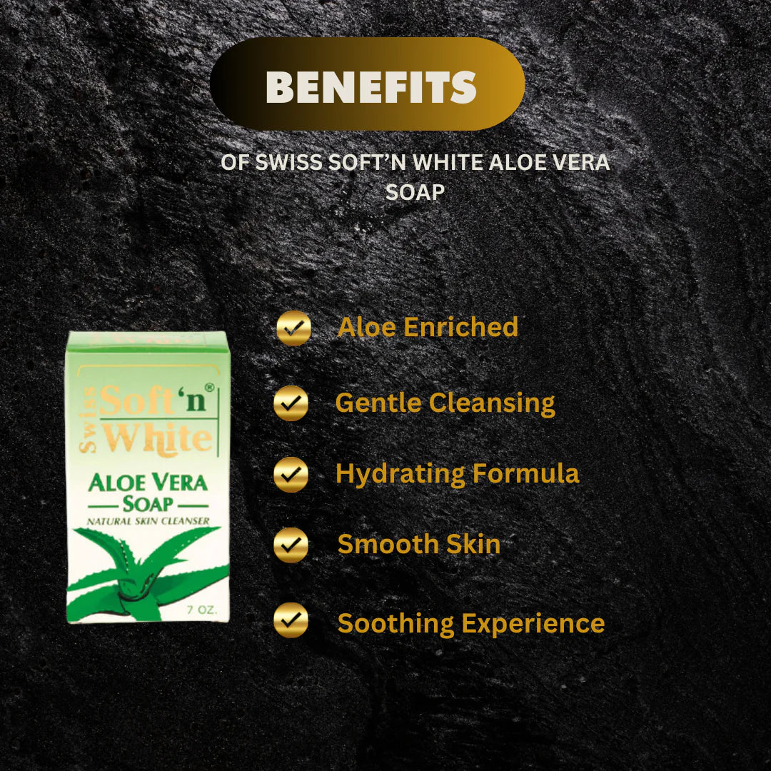Half Cast Swiss Soft’n White Aloe Vera Soap 7oz
