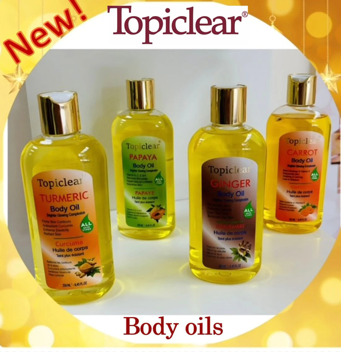Topiclear Carrot Body Oil 250ml 8.45 oz