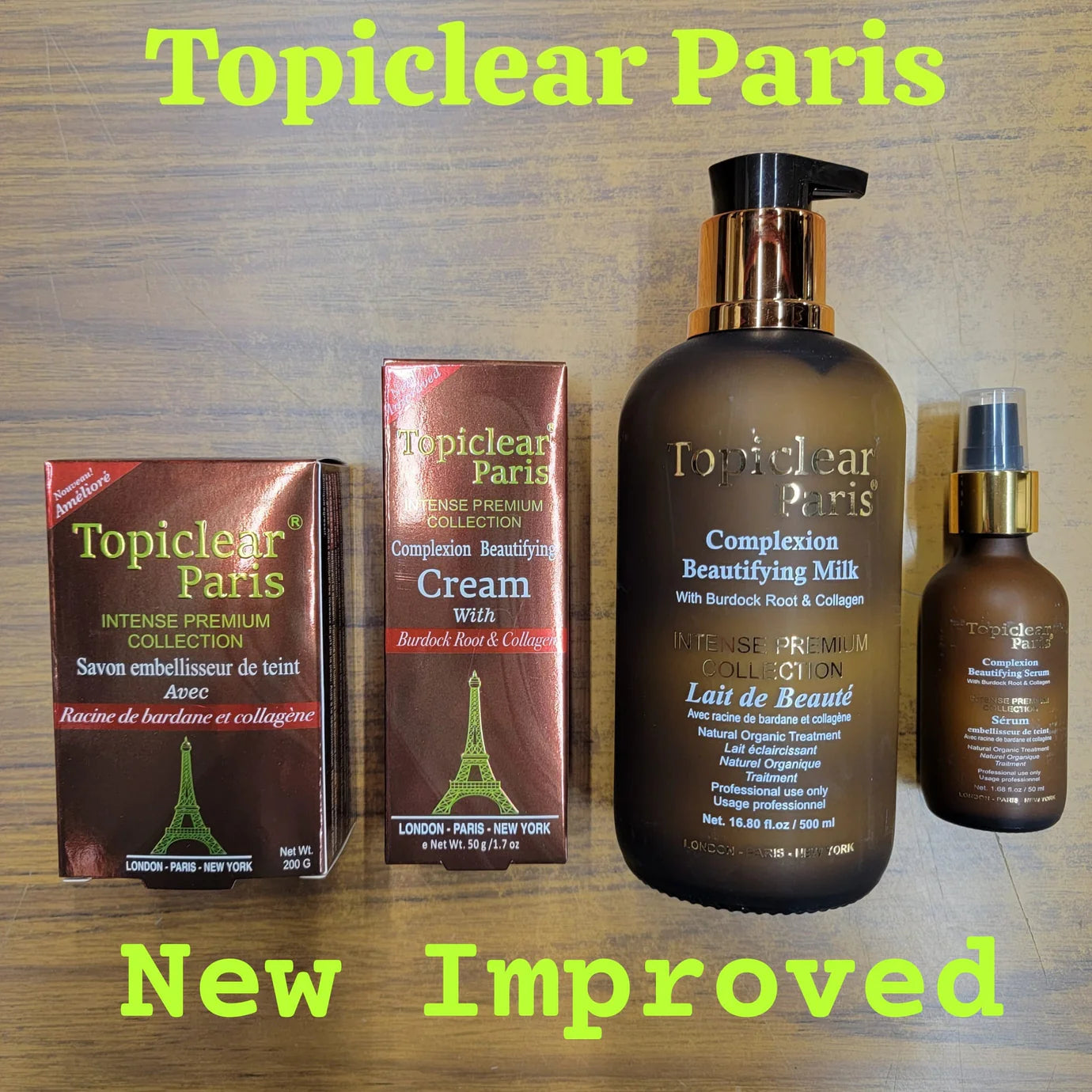 Topiclear Paris Set ( lotion , Tube cream , Soap, Serum