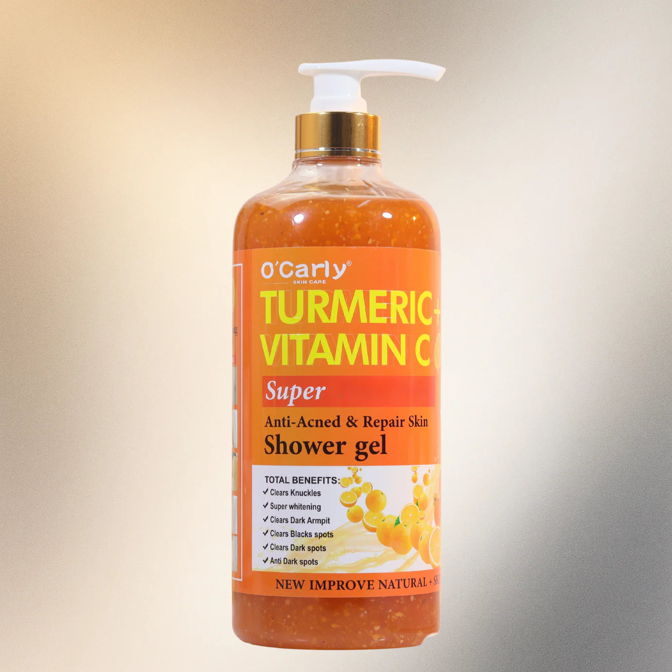 O’Carly Turmeric + Vitamin C Shower Gel – Refreshing & Skin-Repair Body Wash