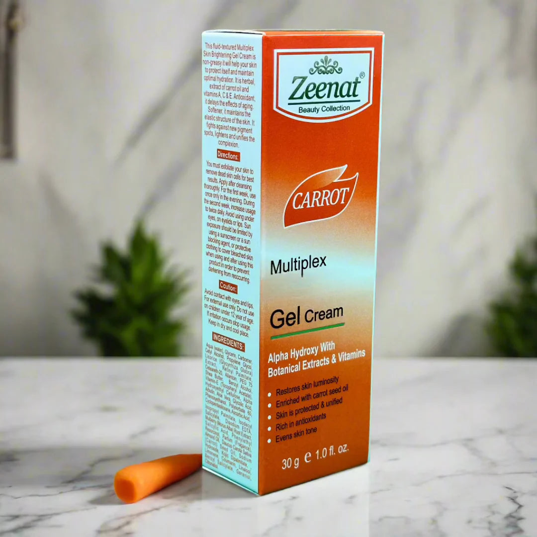 Zeenat Carrot Multiplex Skin Brightening Gel Cream 30g