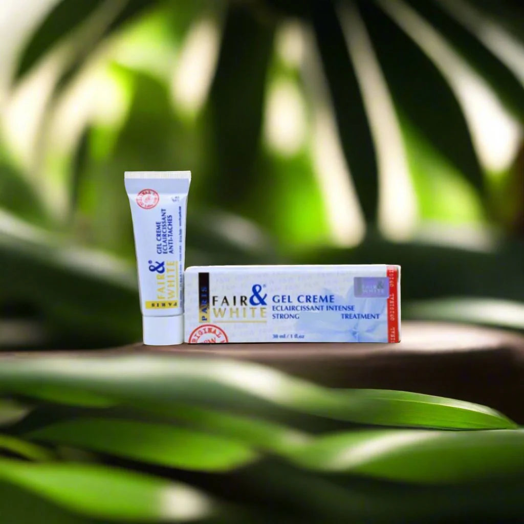 Fair &amp; White Gel Creme Eclaircissant intense Strong Bleaching Treatment (White Tube)) 1 oz / 30ml