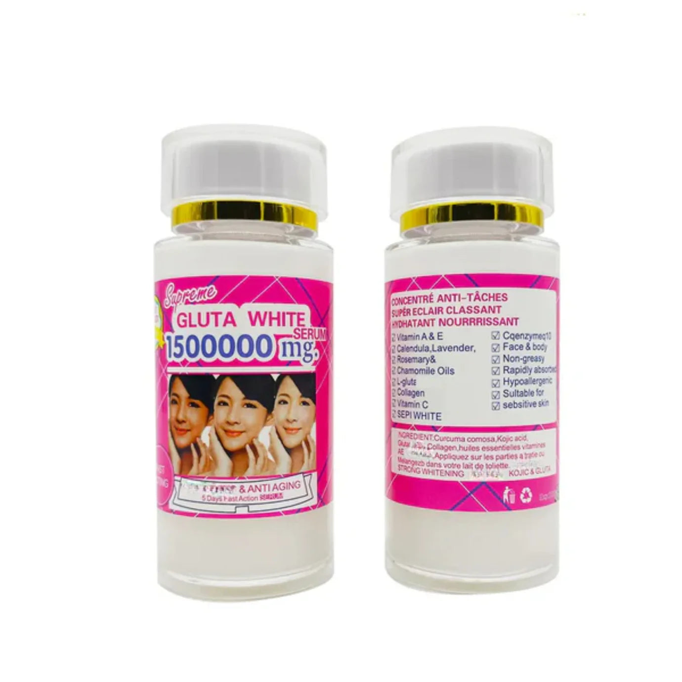 Gluta White Serum – Advanced Tone Refining Formula | Mix into your lotion.