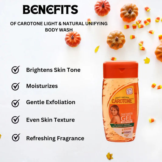 Carotone Light & Natural Unifying Body Wash 8.5 oz / 250 ml