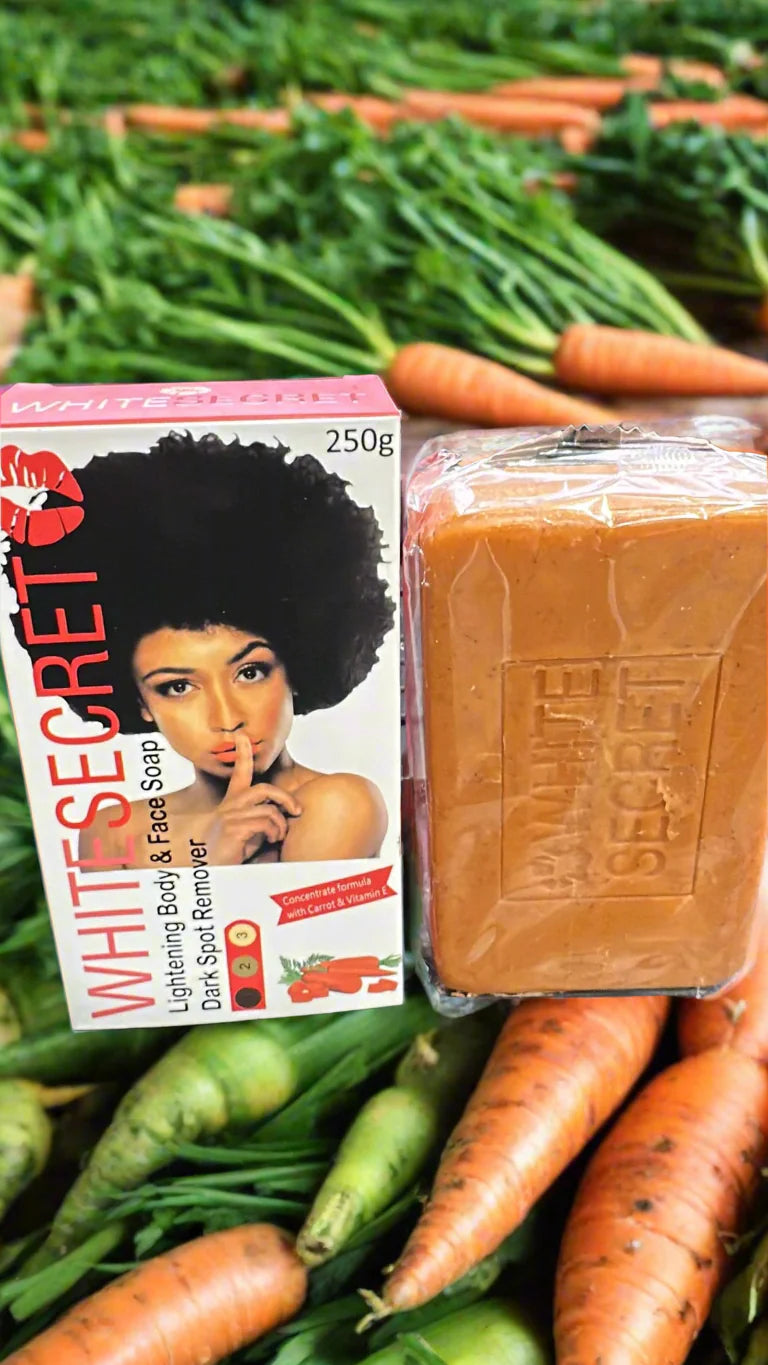 White Secret Body Carrot Lightening &amp; Face DSR Soap 250 Grm