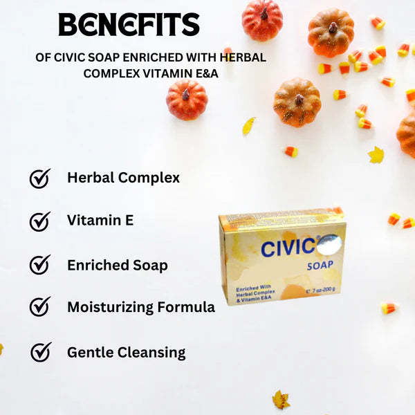 Civic Soap Enriched with Herbal Complex Vitamin E&amp;A