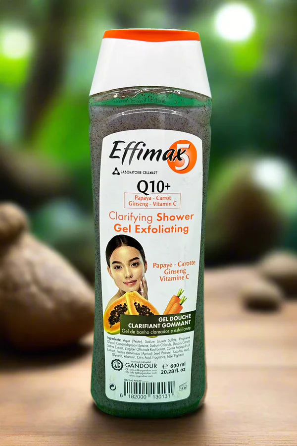 Effimax5 Q10 Clarifying Shower Gel Exfoliating 600ml – Skin-Refining Body Wash