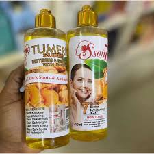 Soft 7 Turmeric Whitening & Glowing Oil With Honey Body Repair. add to any lotion x1