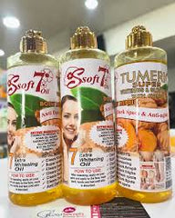 Soft 7 Turmeric Whitening & Glowing Oil With Honey Body Repair. add to any lotion x1