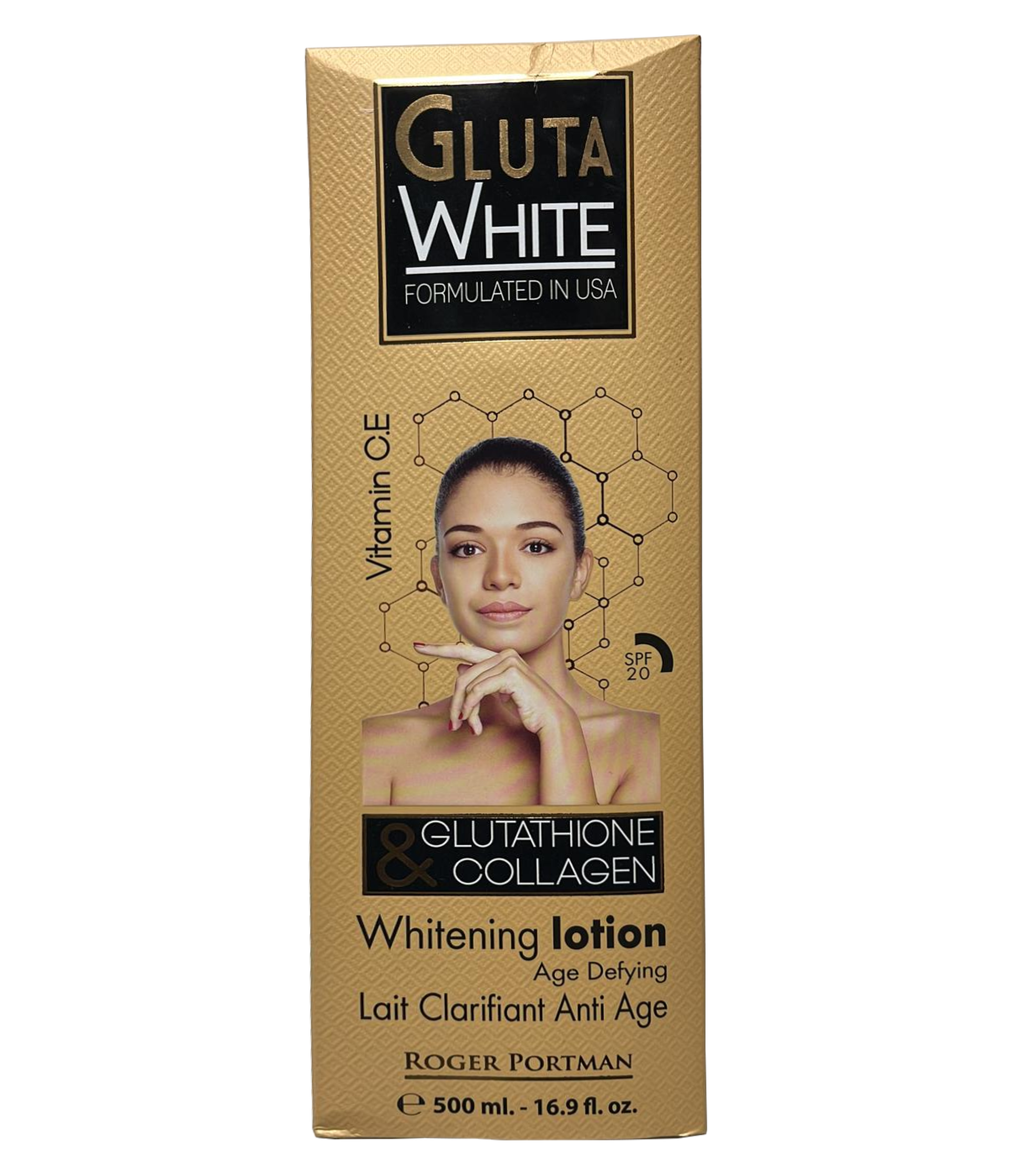 Gluta White Glutathione &amp; Collagen Whitening Lotion 16.9floz Gluta white