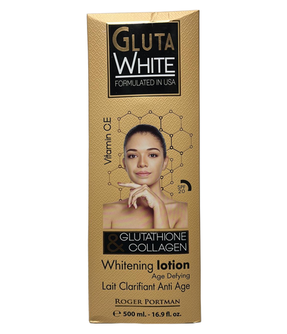 Gluta White Glutathione &amp; Collagen Whitening Lotion 16.9floz Gluta white