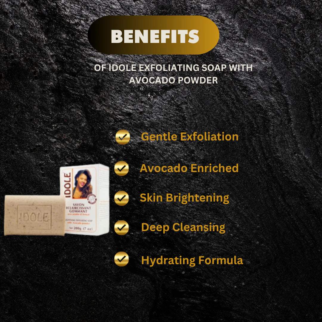 Idole Exfoliating Soap with Avocado Powder 4.4 oz (small)