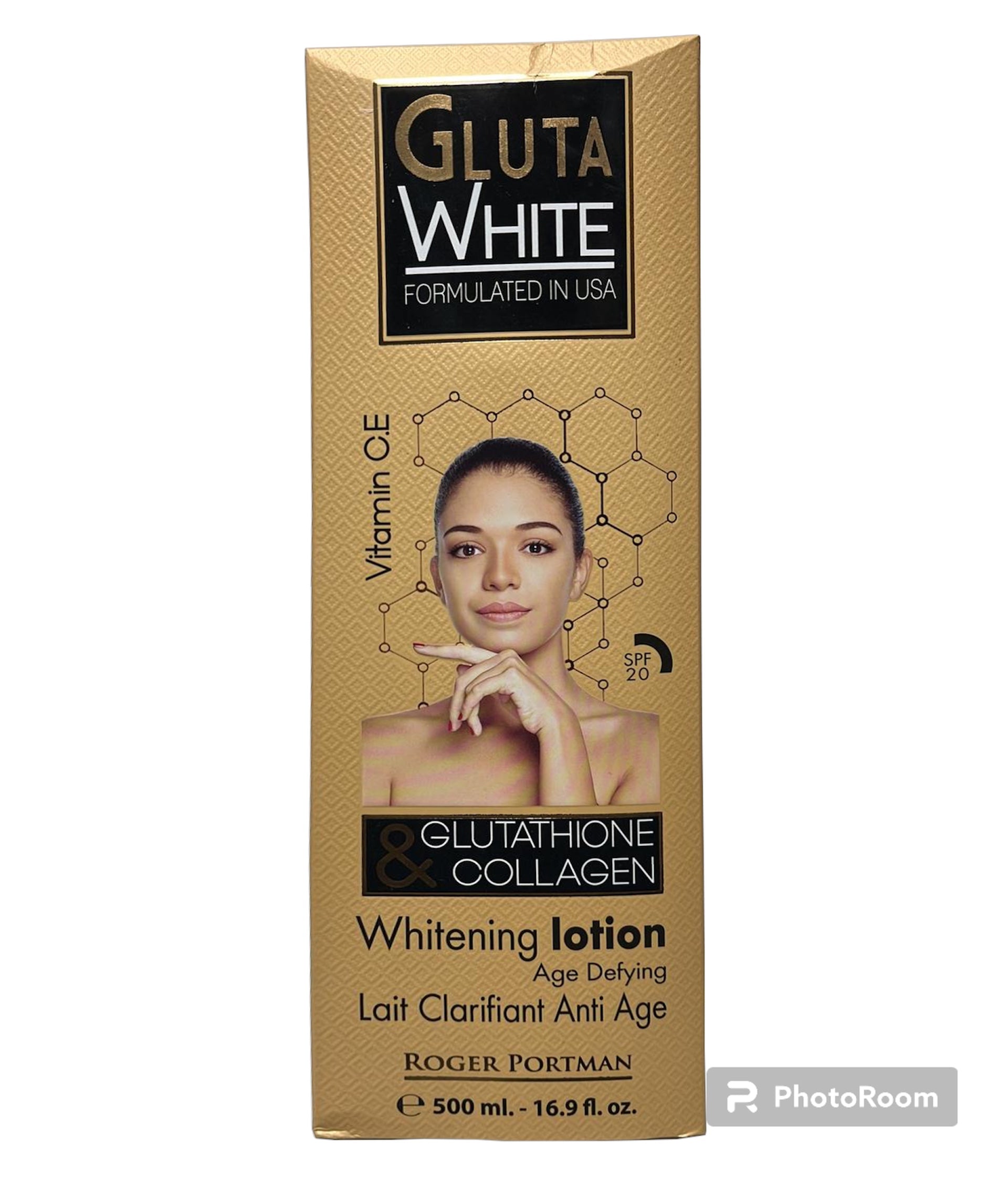 Gluta White Glutathione &amp; Collagen Whitening Lotion 16.9floz Gluta white
