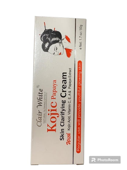 Clair White Kojic Acid, Papaya Extract Skin Clarifying Cream 50g Clair White