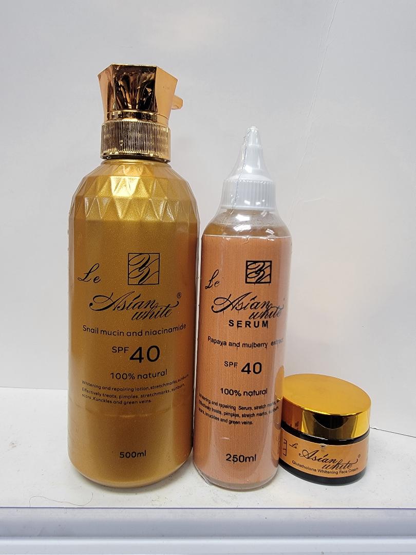 Asian White Snail Mucin And Niacinamide Lotion (Spf40) 500ml +oil &amp; face cream Asian white