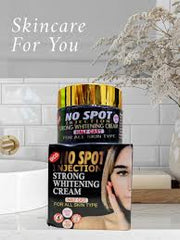 NO SPOT face cream with vitamin E, C, GLUTATHIONE , ALPHA ARBUTIN. STRONG WHITENING FACE CREAM, CLEARS SUNBURN & HYPERPIGMENTATION