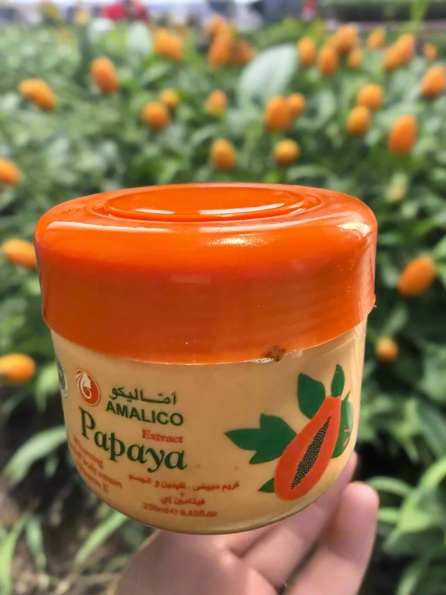 Amalico Papaya Whitening Hand & Body Cream Jar With Vitamin C 250 ML