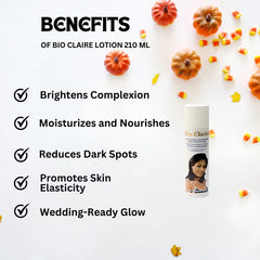 BIO CLAIRE LIGHTENING BODY LOTION + CREAM JAR + OIL + SOAP + CREME TUBE COMPLETE SET.
