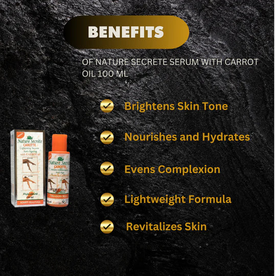 Nature Secréte Serum Eclaircissant Carotte Oil 100ml - Kismet Beauty Brands