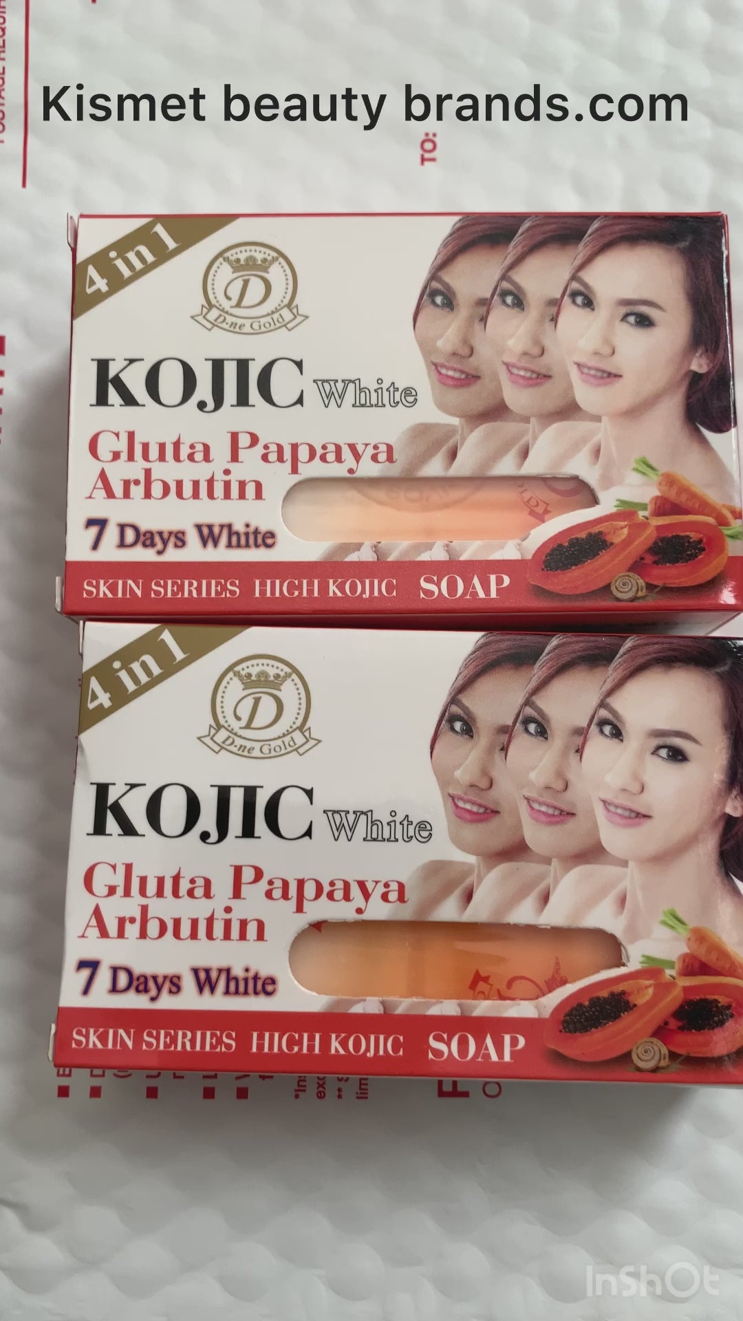 D-ne Gold KOJIC White Gluta Papaya Arbutin 7days 4 in 1 Soap 5.30oz / 160gr