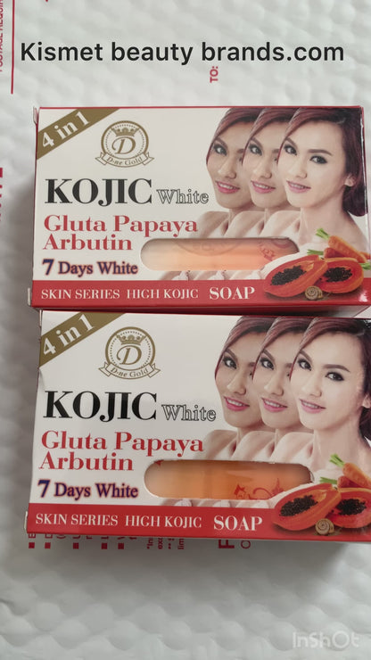 D-ne Gold KOJIC White Gluta Papaya Arbutin 7days 4 in 1 Soap 5.30oz / 160gr