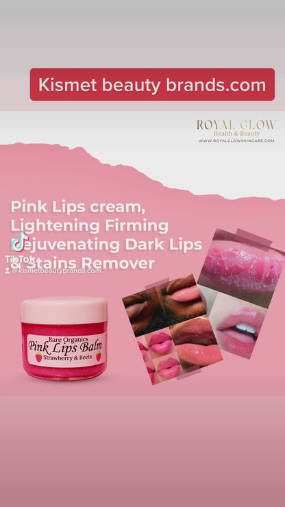 7 Days Rose Pink Lips Balm &amp; LIghtening Sugar Scrub-2 pieces