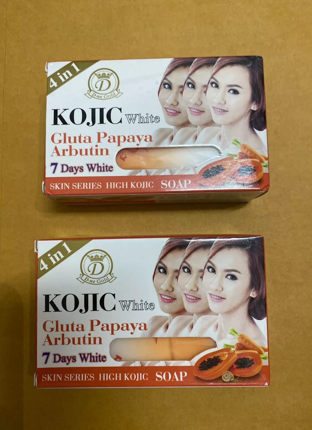 D-ne Gold KOJIC white Gluta Papaya Tomato Arbutin 4 in 1 5.30oz / 160g D-ne Gold KOJIC white Gluta Papaya Tomato Arbutin 4 in 1 5.30oz / 160g