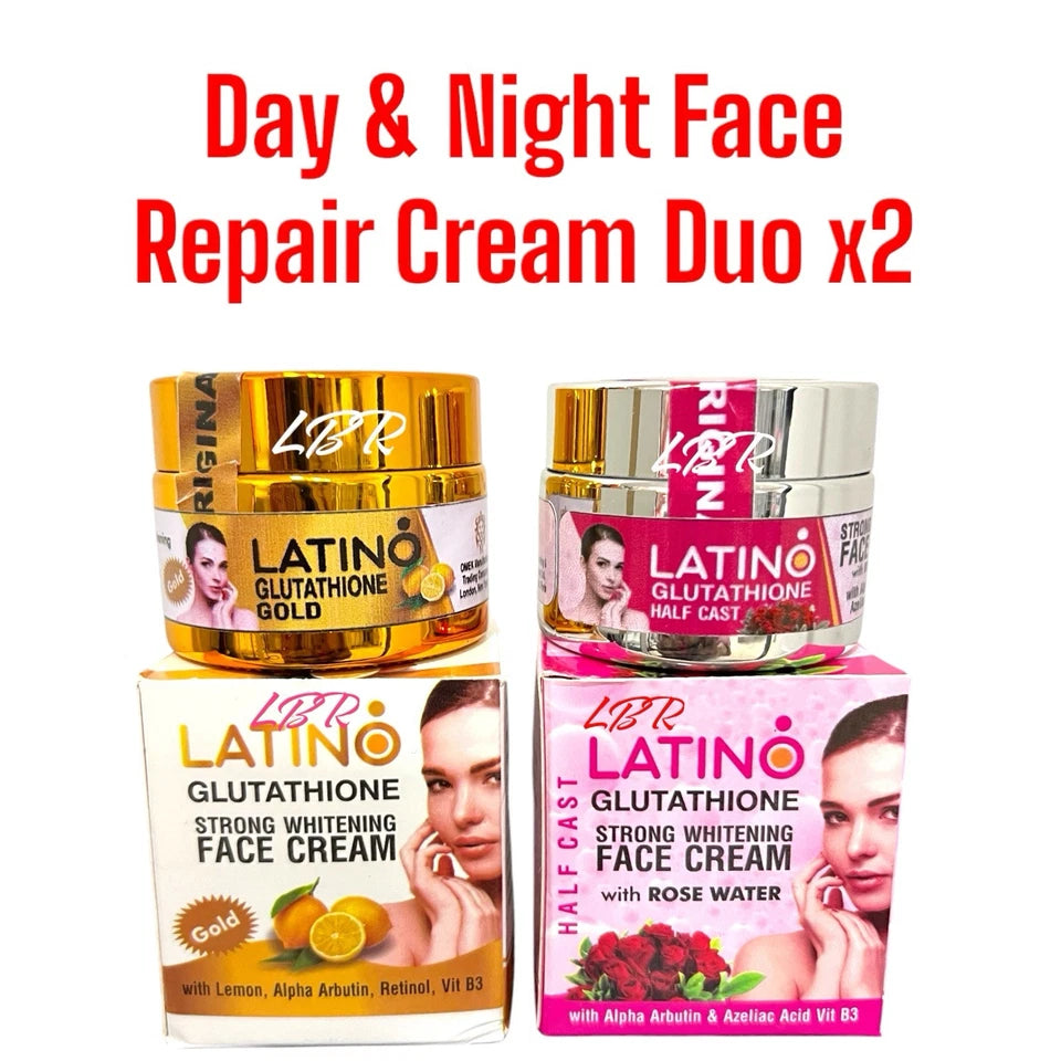 LATINO face cream with vitamin E, C, GLUTATHIONE , ALPHA ARBUTIN. STRONG WHITENING FACE CREAM, CLEARS SUNBURN & HYPERPIGMENTATION