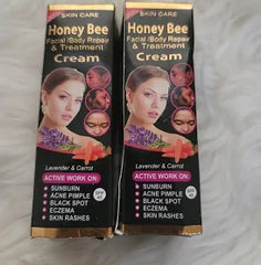 Honey bee with carrot extracts face & body repair Treatment cream. Clears black spots, sunburn, acne pimples, eczema & rash