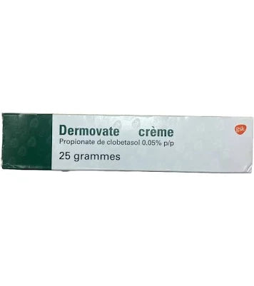 ORIGINAL ENGLISH Dermovate Creme 25g ( 1 TUBE)