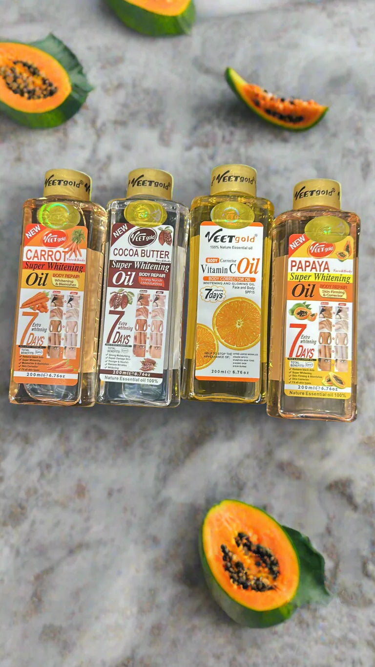 Veet Gold Papaya Body Repair 7 Days Oil 200 Ml 6.76oz