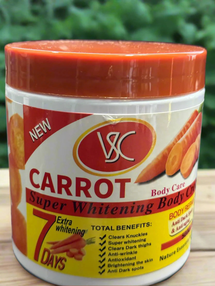 VSC Carrot Super Whitening Body Cream 500 Grm 7 Days
