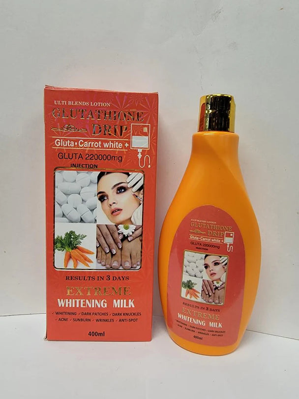 Glutathione Drip whitening Body Milk 400ml/pure whitenin Glutathione Drip